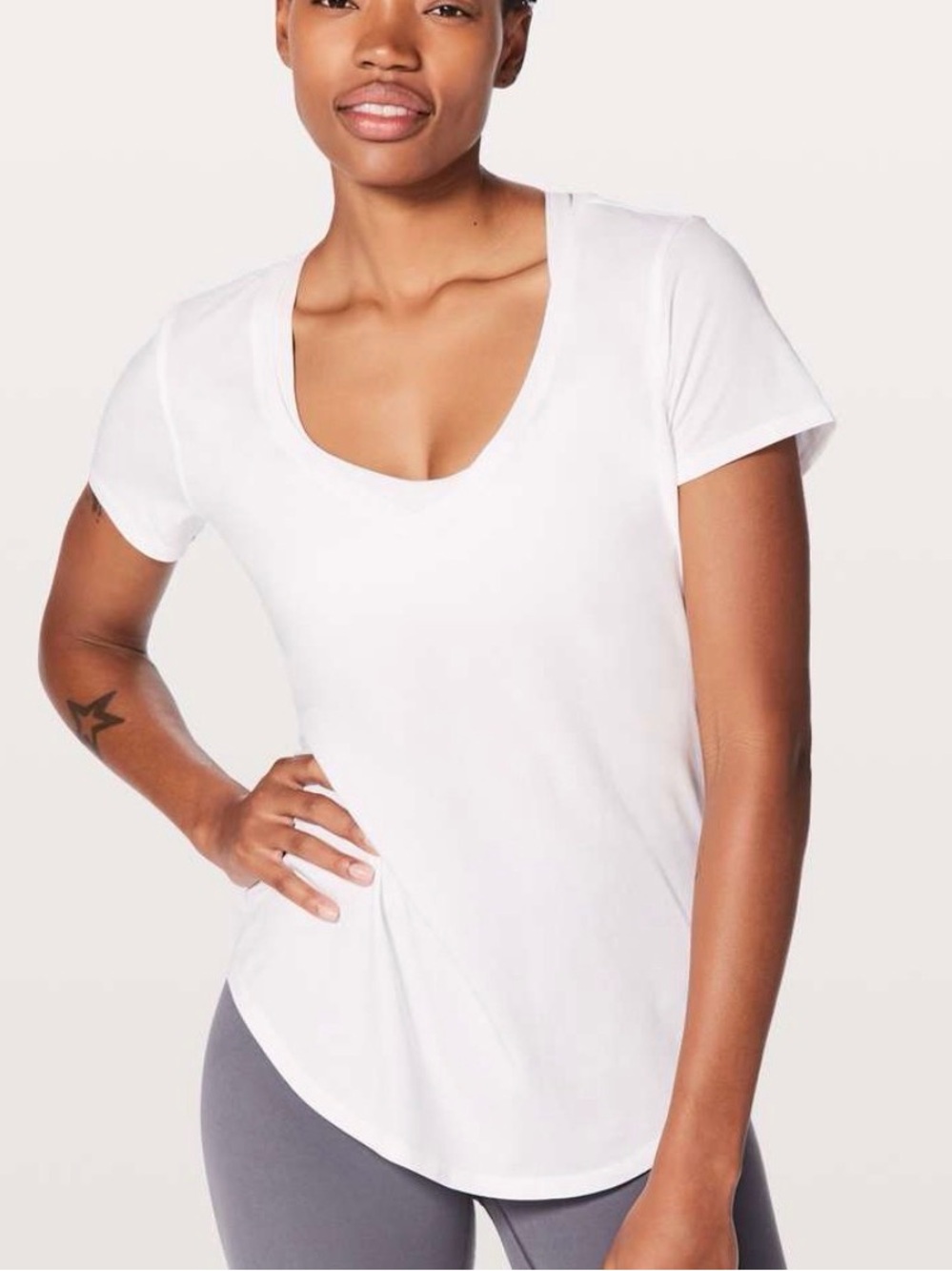 LULULEMON white love tee